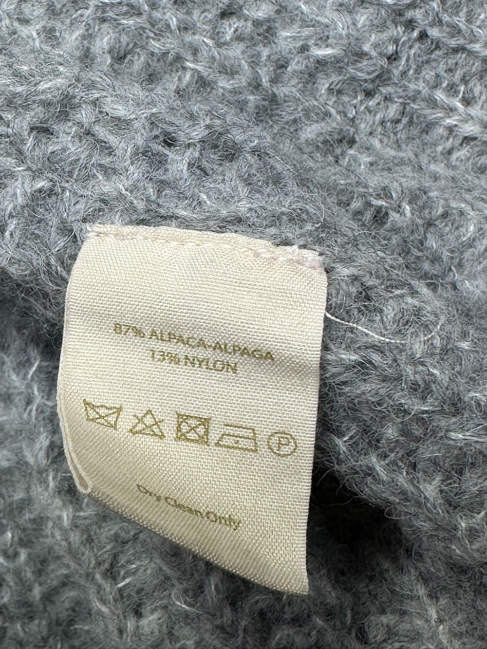 Free People Alpaca Wool Gray Open-Front Women's Knit Cardigan Sweater Women’s M - Picture 7 of 8